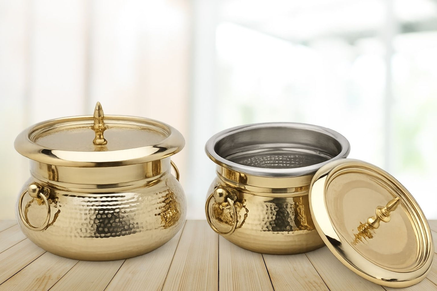 Brass Mughlai Handi Small and Big Size