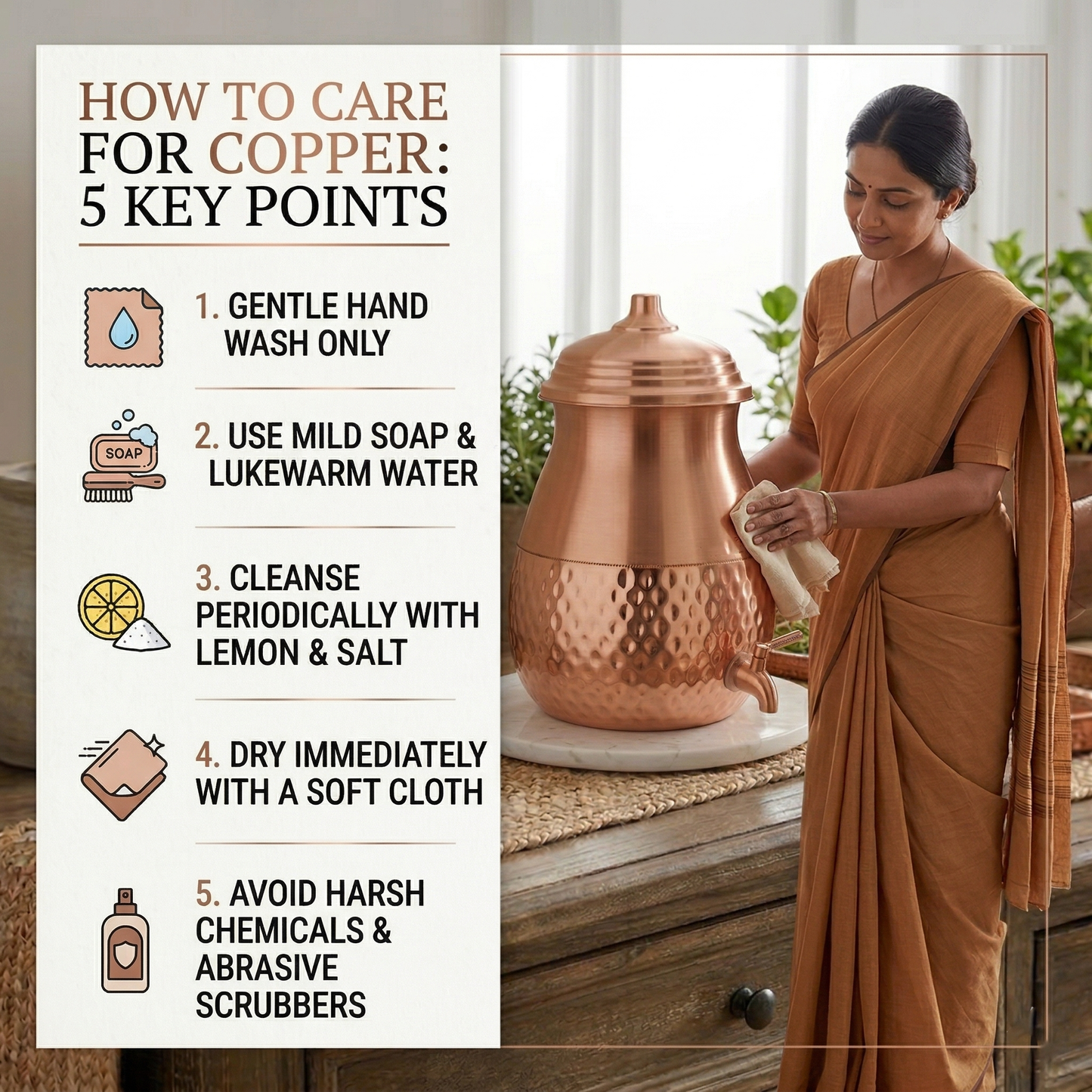 Amrut Matka – Pure Copper Water Storage Matka with Tap