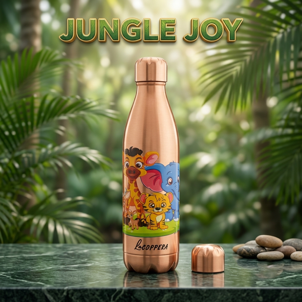 Cosmo Small Copper Bottle 700ml – Pure & Ayurvedic Drinking Bottle