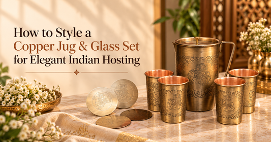 How to Style a Copper Jug & Glass Set for Elegant Indian Hosting