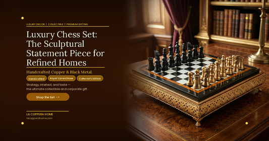 Luxury Chess Set: Why a Handcrafted Copper & Black Metal Board Belongs in Every Refined Home