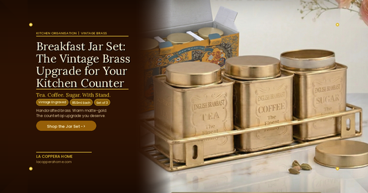 Breakfast Jar Set: The Vintage Brass Upgrade for Your Kitchen Counter