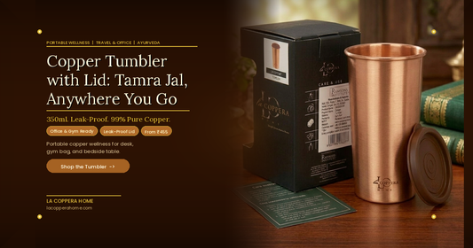 Copper Tumbler with Lid: The Portable Way to Practice Tamra Jal Anywhere