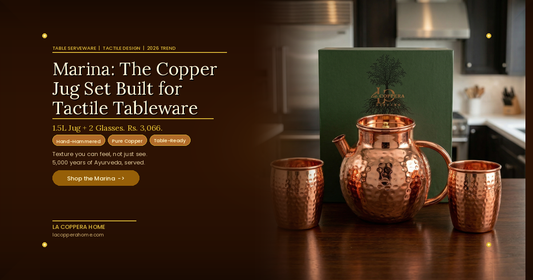 Copper Jug Set: Why Hammered Texture Is 2026's Defining Tableware Trend