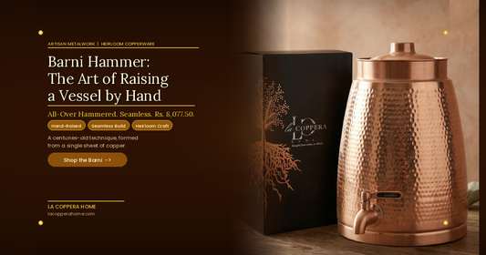 Hammered Copper Water Dispenser: The Centuries-Old Skill of Raising a Vessel by Hand