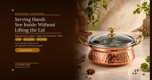 Copper Serving Handi with Glass Lid: A Hospitality-Industry Trend, Reimagined at Home