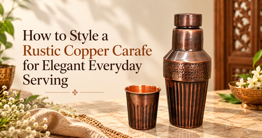 How to Style a Rustic Copper Carafe for Elegant Everyday Serving