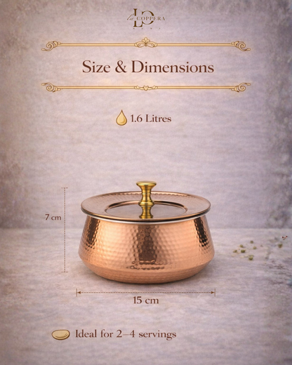Heritage Copper Handi – Hand Hammered Cooking Pot