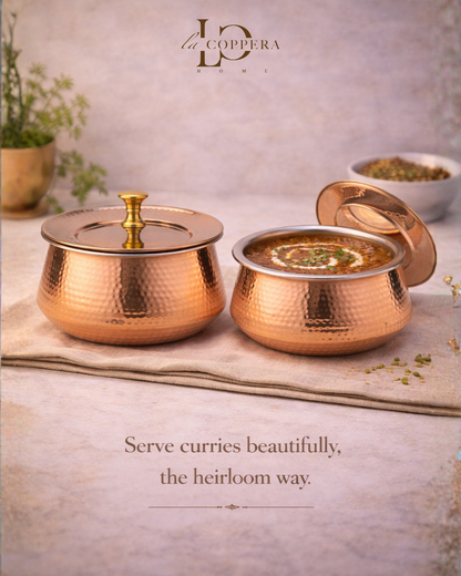 Heritage Copper Handi – Hand Hammered Cooking Pot
