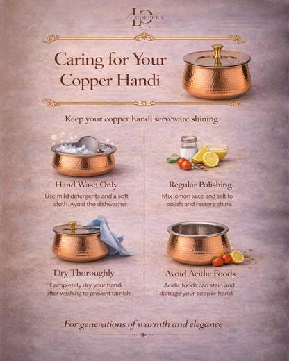 Heritage Copper Handi – Hand Hammered Cooking Pot