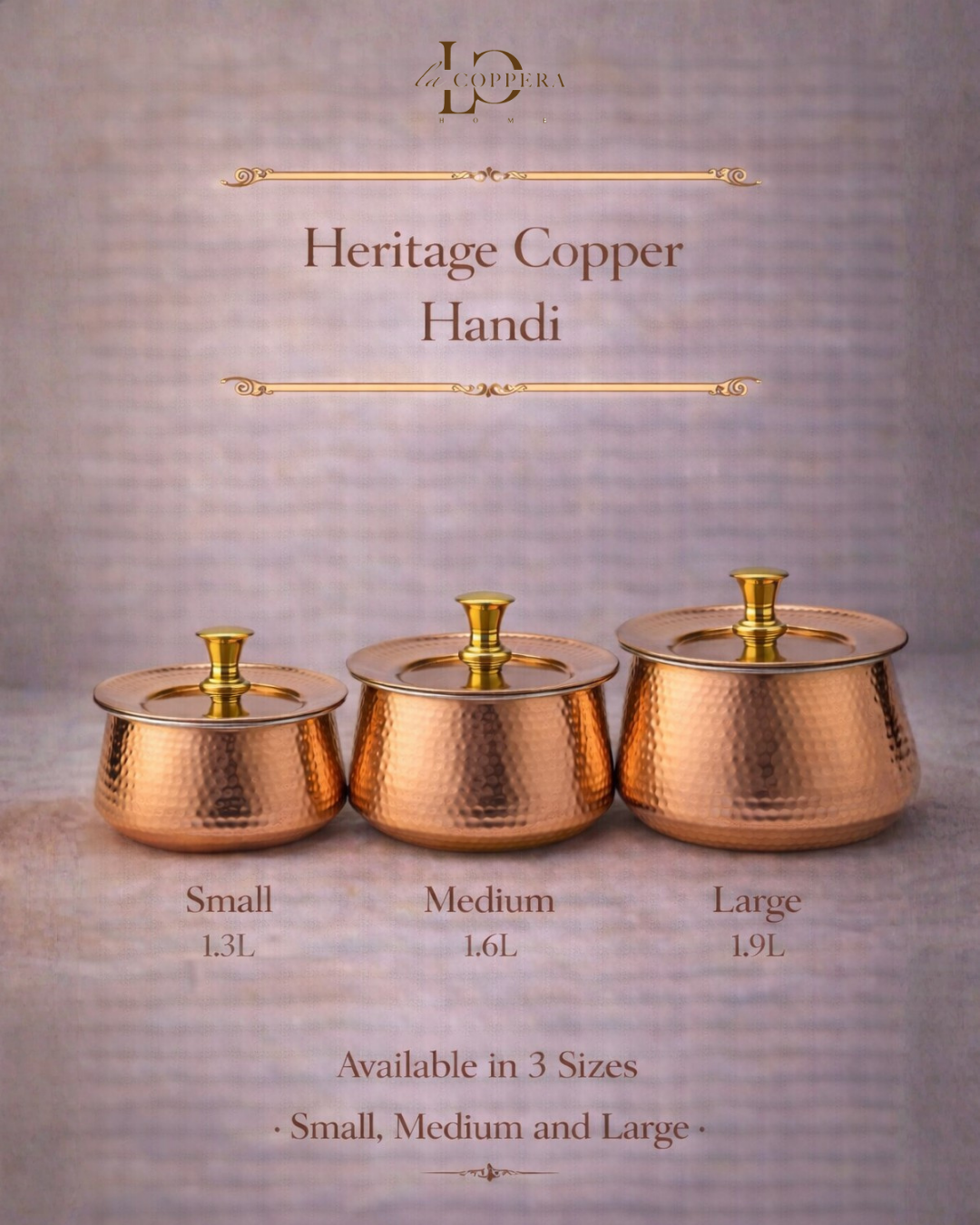 Heritage Copper Handi – Hand Hammered Cooking Pot