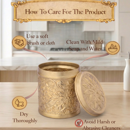 Nikashi Dabba Brass Storage Container | Premium Dry Fruit Box