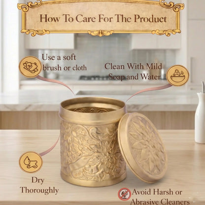 Nikashi Dabba Brass Storage Container | Premium Dry Fruit Box