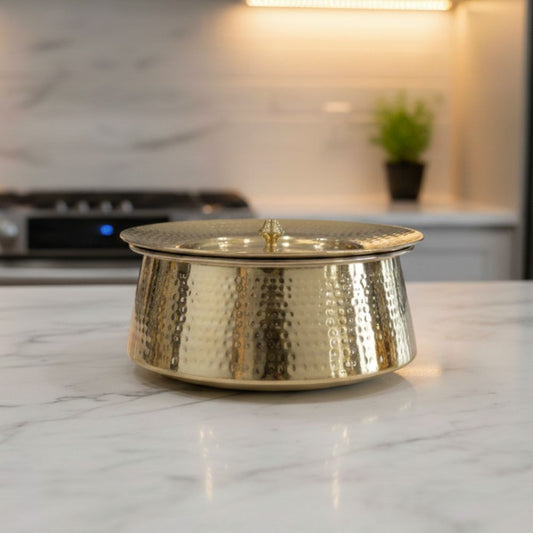 Heritage Brass Handi – Hand Hammered Cooking Pot