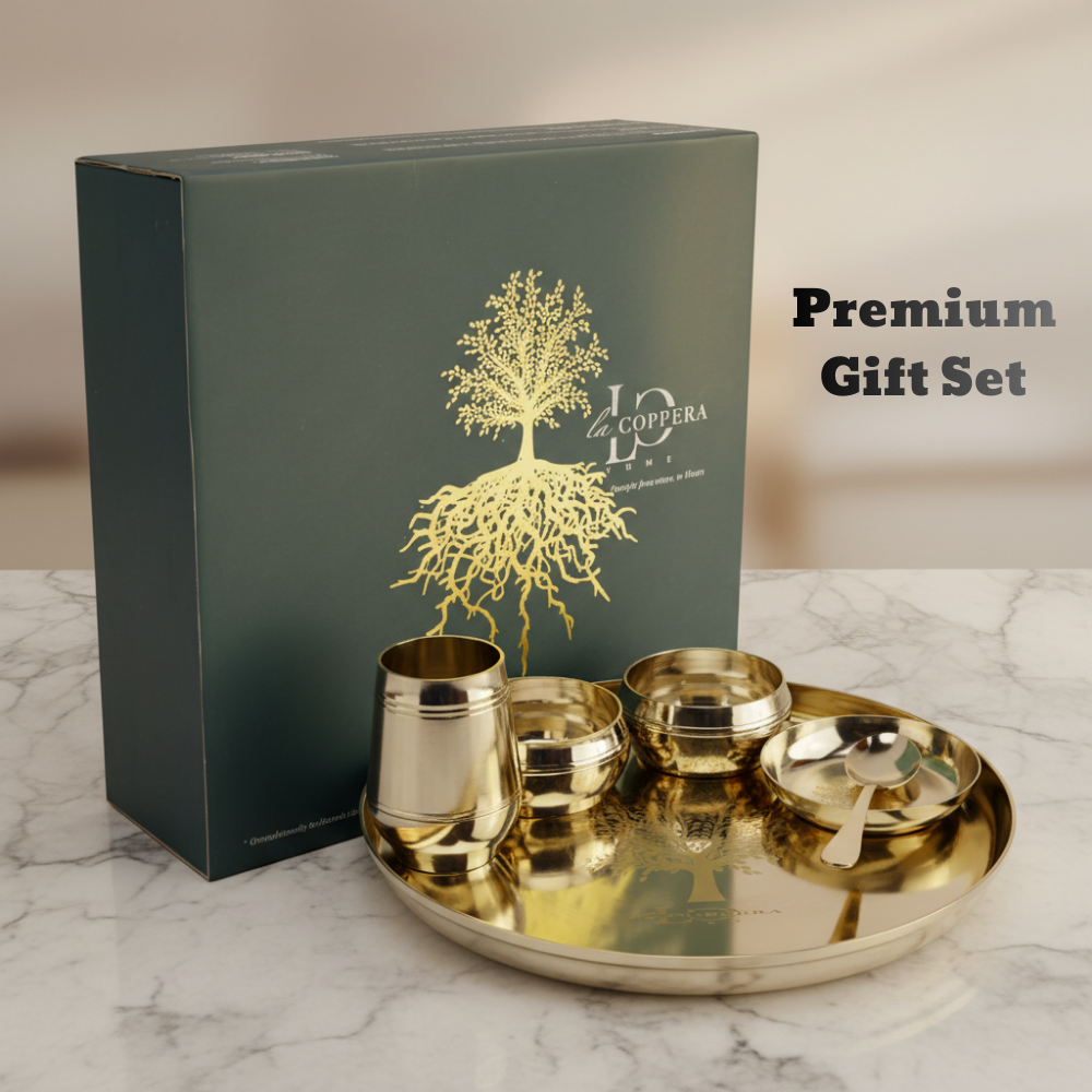 Bronze Thali Set (6 Pc) – Traditional Kansa Dinner Set