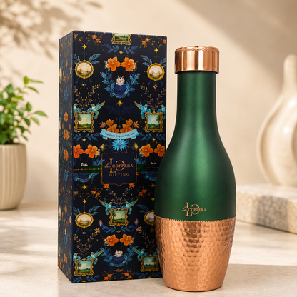Plum Bottle Green Copper Water Bottle – 1000 ml | La COPPERA