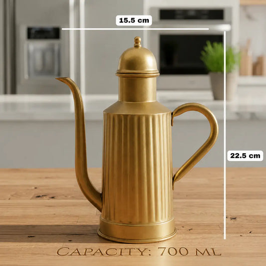 Olea Can – Premium Brass Oil Dispenser (700 ml)