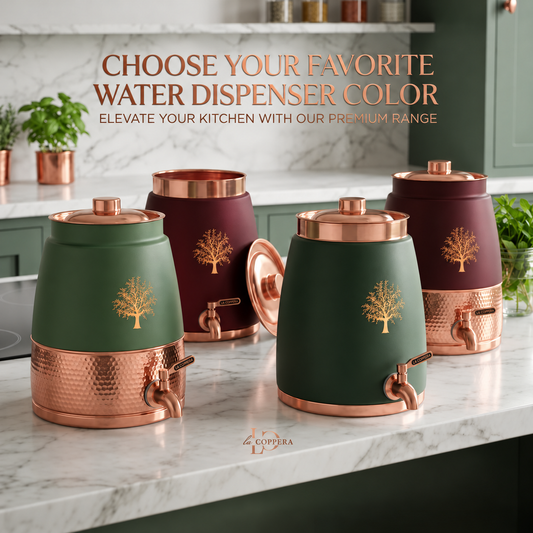 Barni Copper Water Dispenser with Tap | Premium Handmade Drinkware