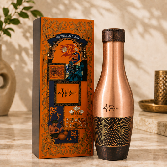 LA COPPERA Plum Wave Copper Bottle – 1000ml