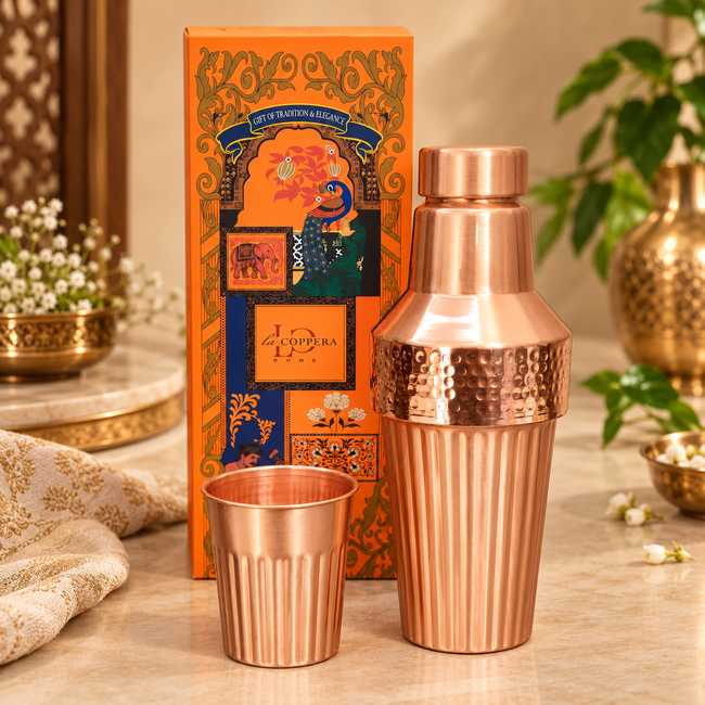 Helix Copper Carafe – Premium Copper Finish | LA COPPERA