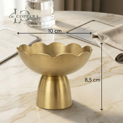 Golden Flower Bowl Set (Set of 2) – Decorative Dessert Bowls