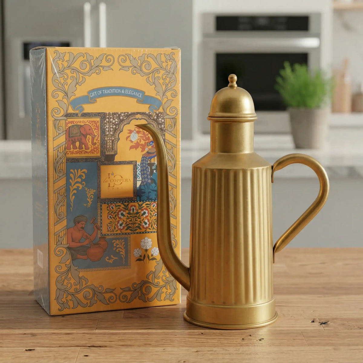 Olea Can – Premium Brass Oil Dispenser (700 ml)
