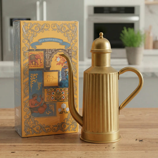 Olea Can – Premium Brass Oil Dispenser (700 ml)