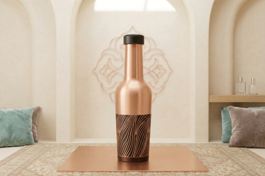 Madira Wave Pure Copper Water Bottle 1 Litre