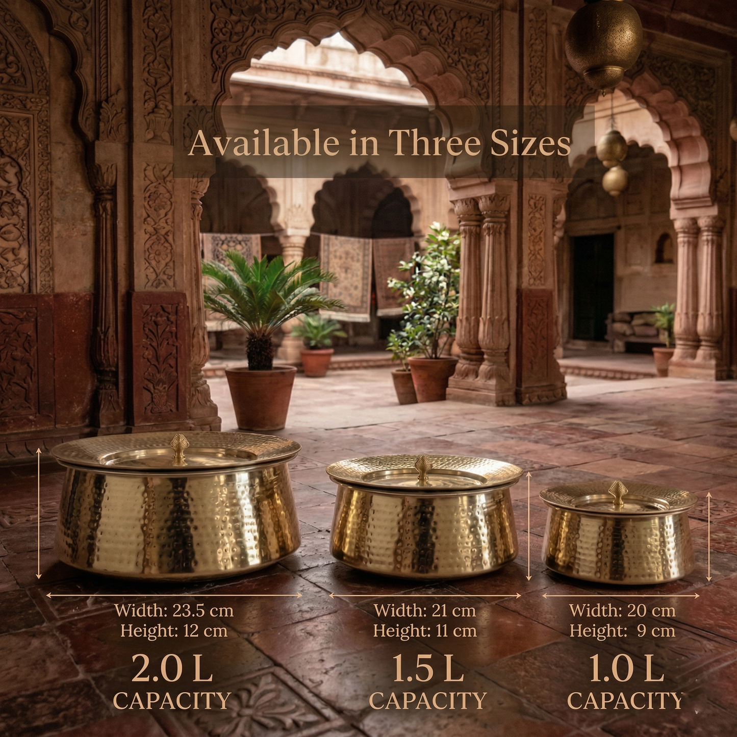 Heritage Brass Handi – Hand Hammered Cooking Pot