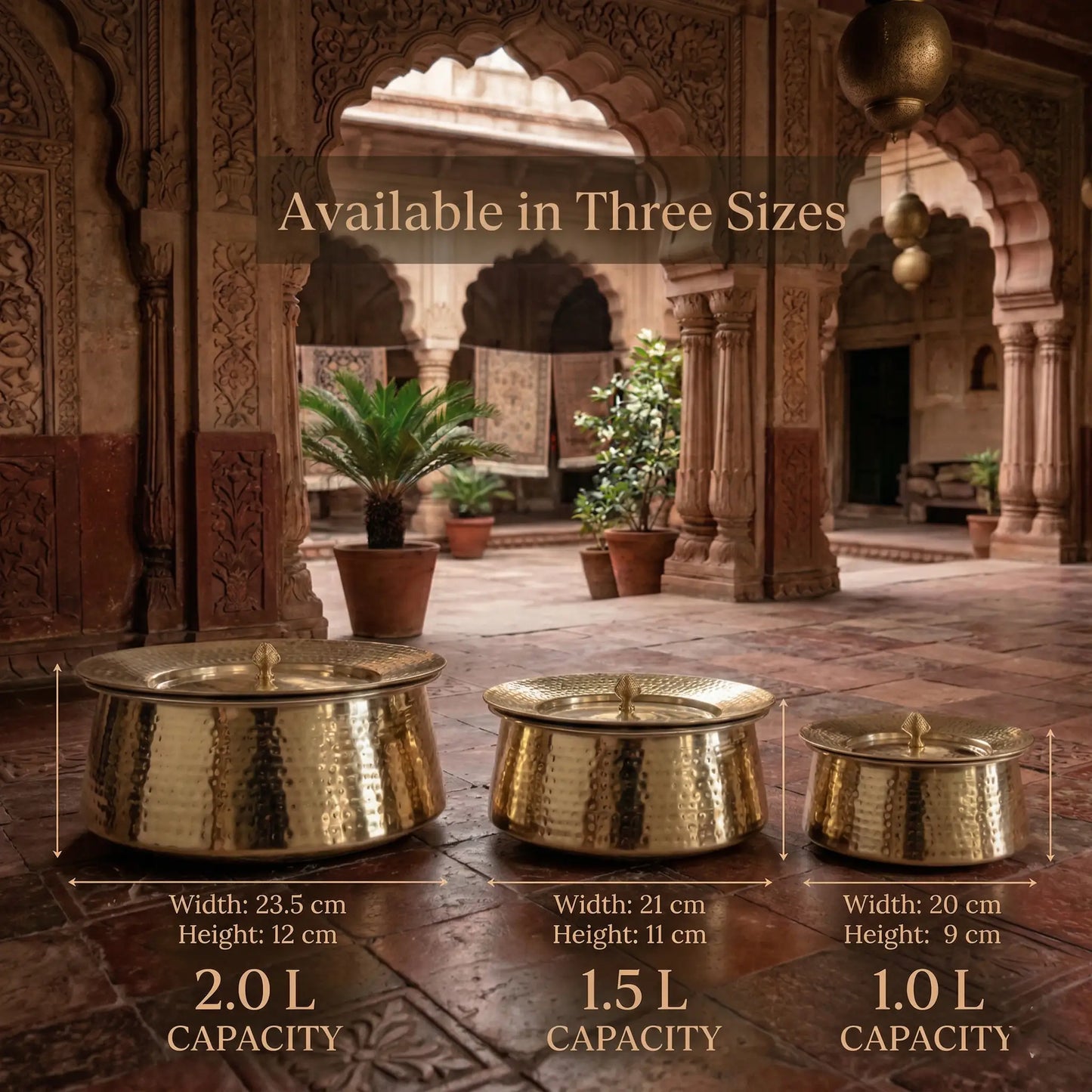 Heritage Brass Handi – Hand Hammered Cooking Pot