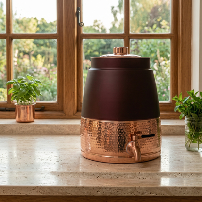 Barni Copper Water Dispenser with Tap | Premium Handmade Drinkware