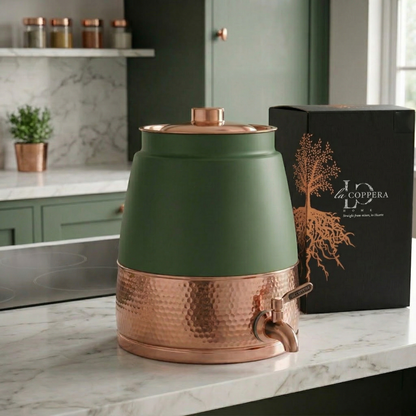 Barni Copper Water Dispenser with Tap | Premium Handmade Drinkware