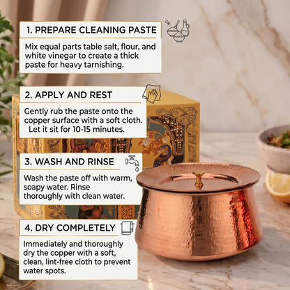 Heritage Copper Handi – Hand Hammered Cooking Pot