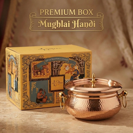 Pure Copper Mughlai Handi – Hand Hammered Cooking Pot
