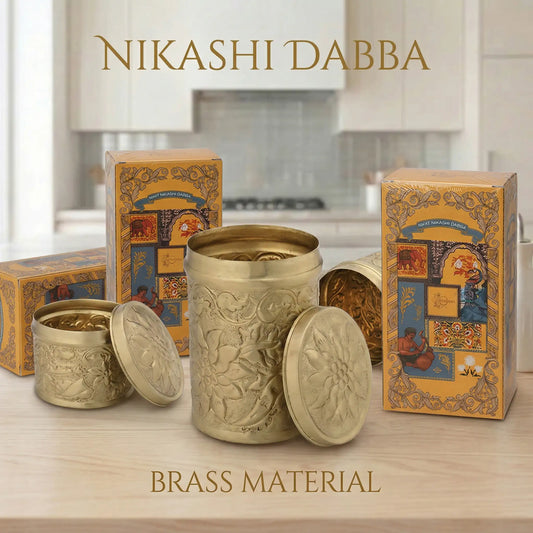 Nikashi Dabba Brass Storage Container | Premium Dry Fruit Box