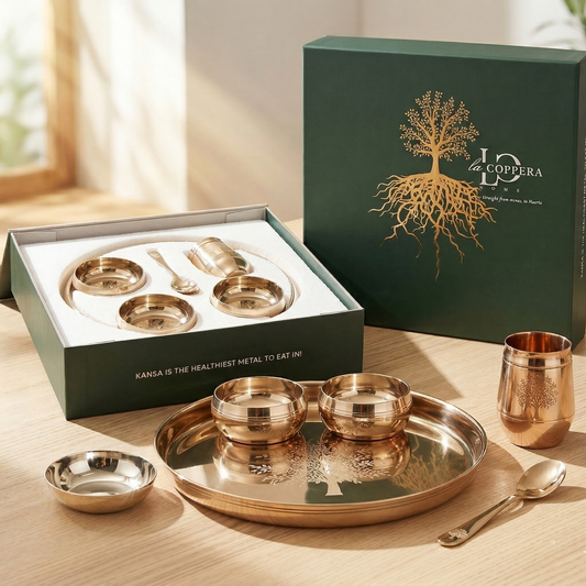 Bronze Thali Set (6 Pc) – Traditional Kansa Dinner Set