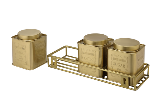 Breakfast Jar Set With Stand (Set of 3)