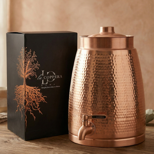 Barni Hammer Copper Water Dispenser with Tap