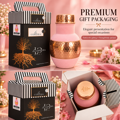 Monarch PINK Velvet Copper Carafe with Premium Gift Box | LA COPPERA