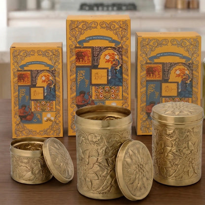 Nikashi Dabba Brass Storage Container | Premium Dry Fruit Box