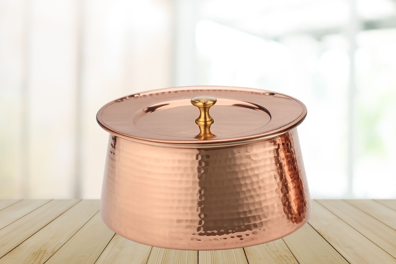 Pure Copper Handi Hand Hammered Traditional Cooking Pot