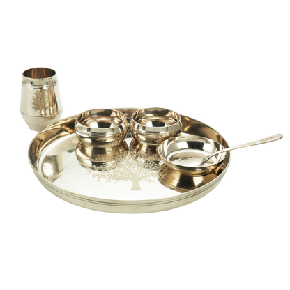 Bronze Thali Set (6 Pc) – Traditional Kansa Dinner Set
