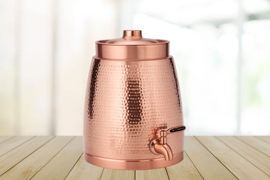 Barni Hammer Copper Water Dispenser with Tap
