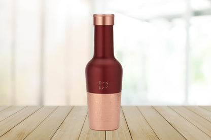 Madira Coco pure copper water bottle dual tone matte cocoa finish