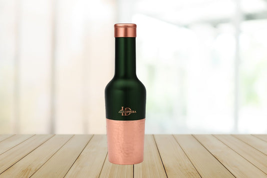 Madira Bottle Green pure copper water bottle matte finish