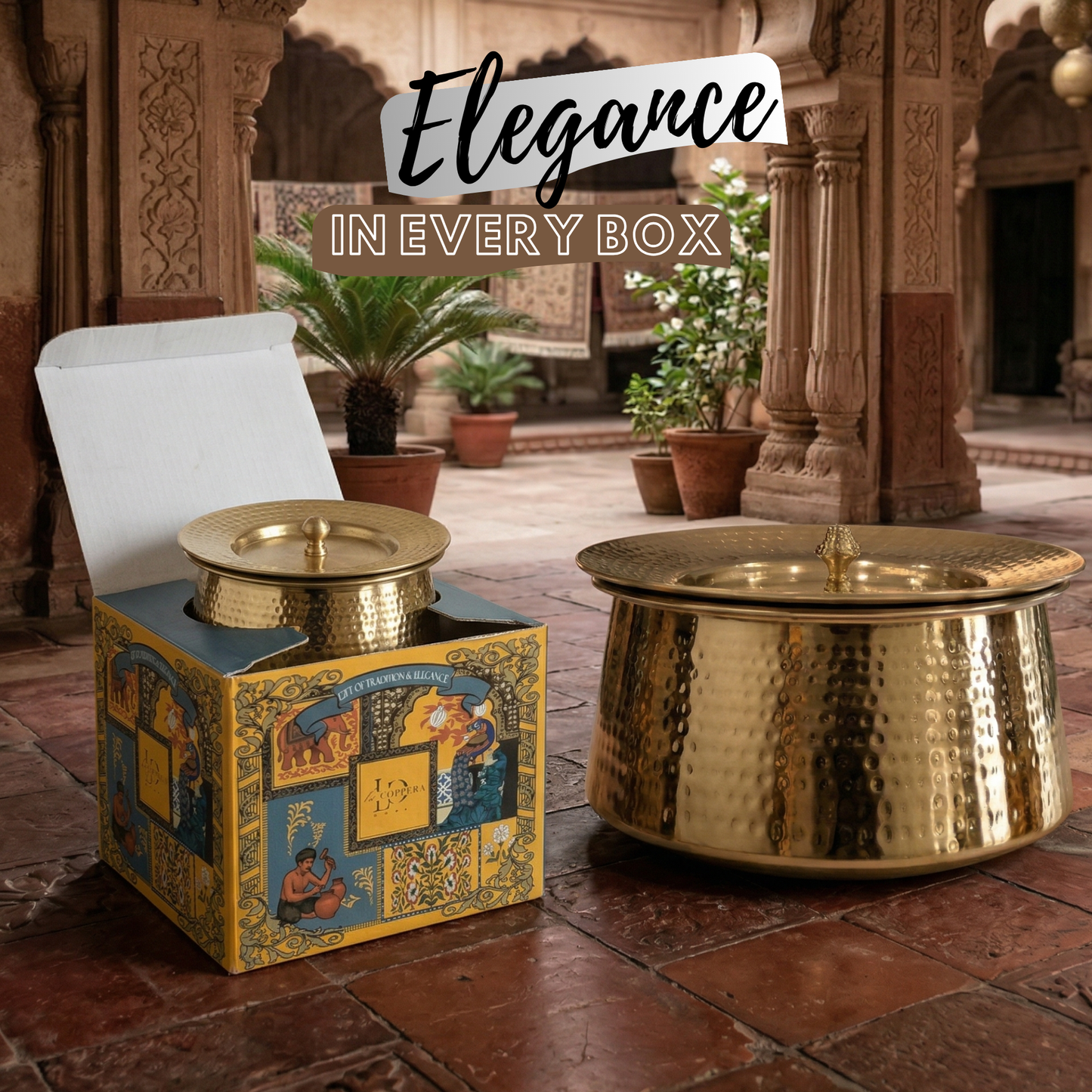 Heritage Brass Handi – Hand Hammered Cooking Pot