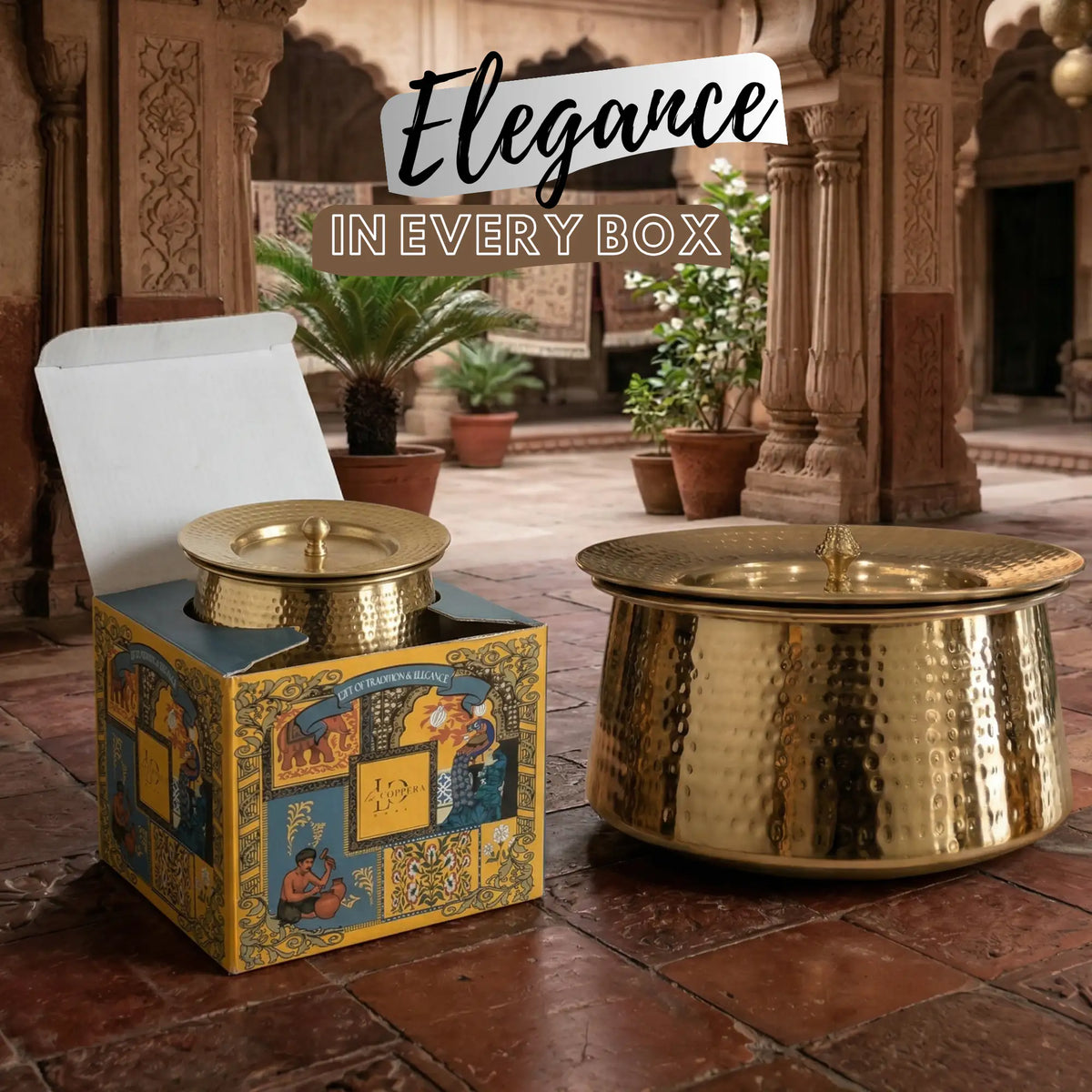Heritage Brass Handi – Hand Hammered Cooking Pot