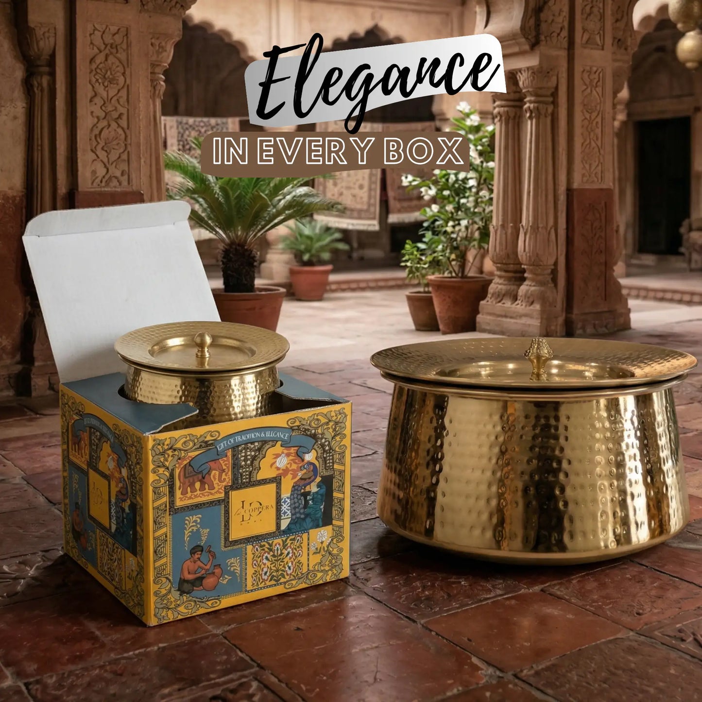 Heritage Brass Handi – Hand Hammered Cooking Pot