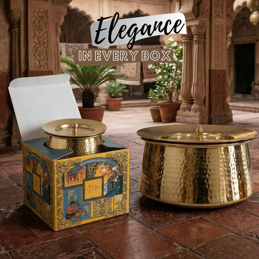 Heritage Brass Handi – Hand Hammered Cooking Pot